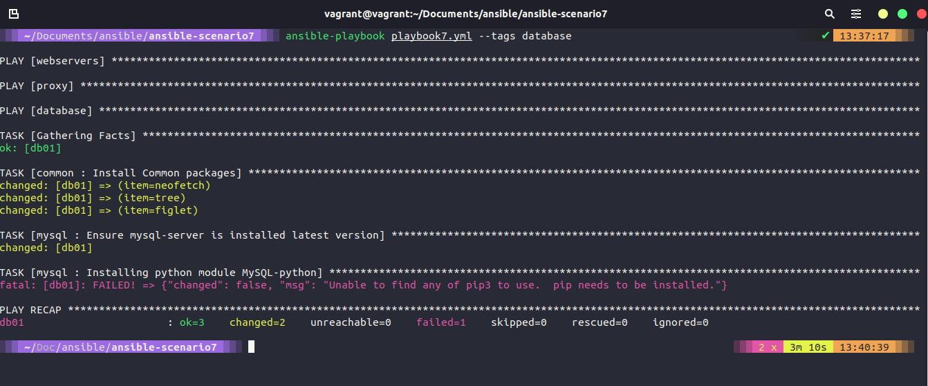 Ansible Tags, Variables, Inventory & Database Server