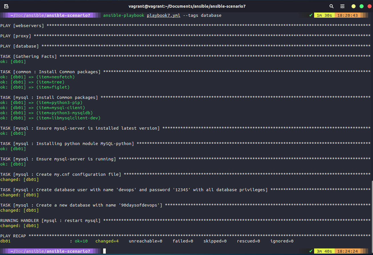 Ansible Tags, Variables, Inventory & Database Server