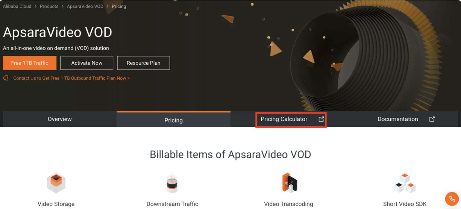 ApsaraVideo VOD Calculator