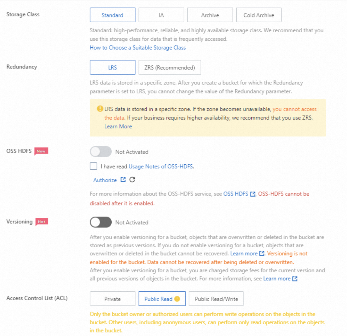 Alibaba Cloud Object Storage Service (OSS)