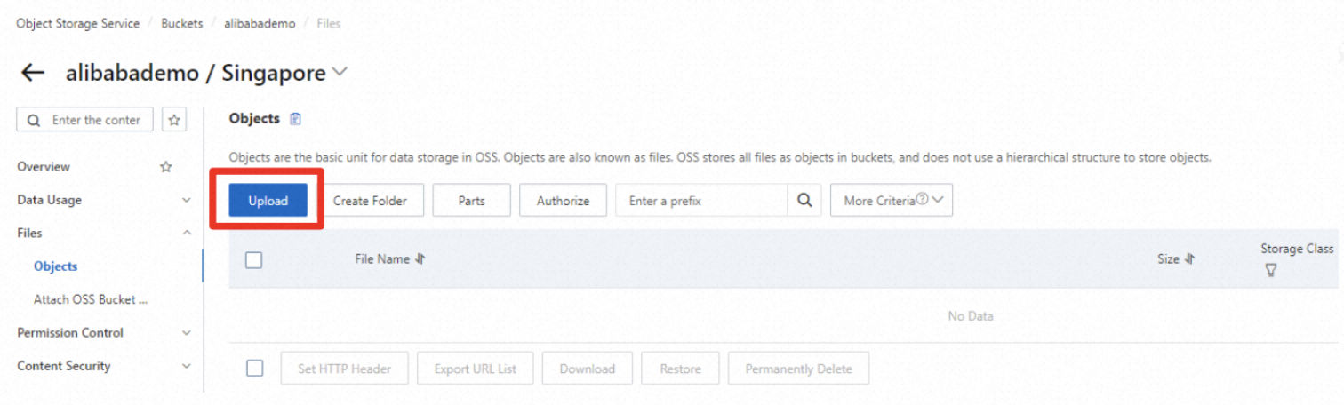 Alibaba Cloud Object Storage Service (OSS)